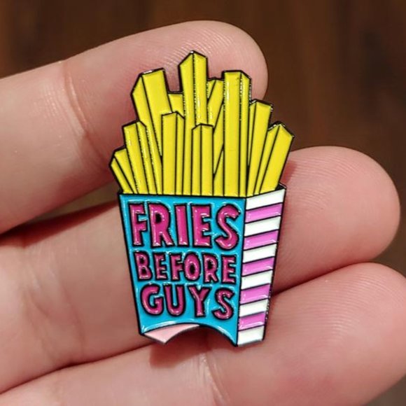 Fries Before Guys Enamel Pin - Picture 2 of 4